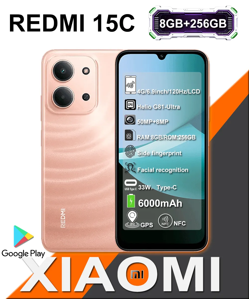 Original  Xiaomi Redmi 15C Fashion smart phone 8GB+256GB - Imagen 2