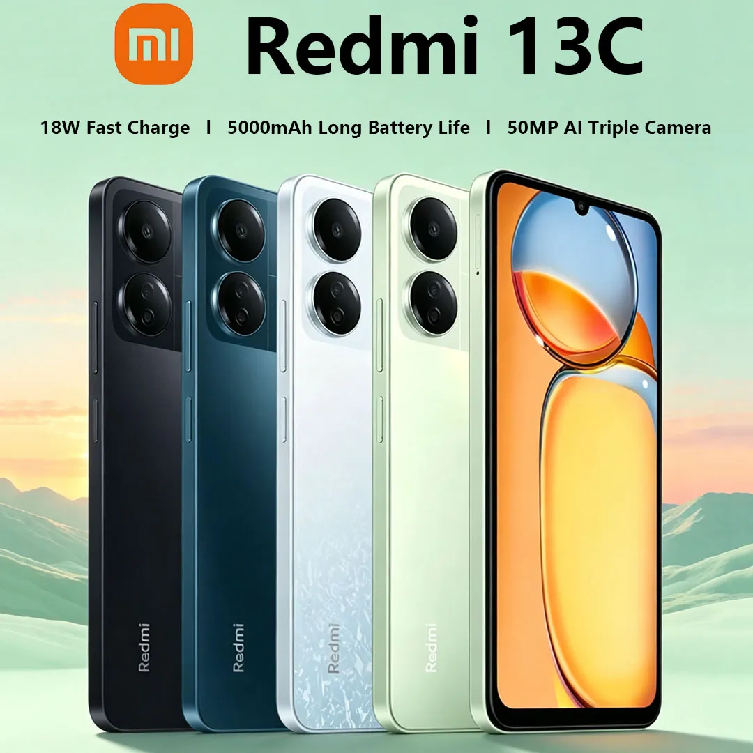 Xiaomi Redmi 13C 4G Global Version Smartphone 50MP Camera 5000mAh Battery 18W Fast Charge Dual-SIM Unlocked Budget Mobile Phone - Imagen 1