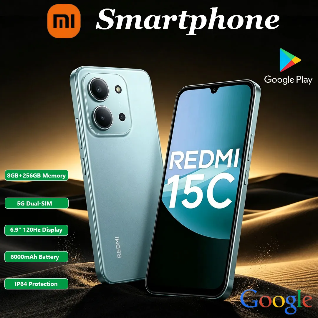 New Xiaomi Redmi 15C 5G Dual-SIM Mobile Phone 6000mAh Large Battery 120Hz High Refresh Rate Screen Android Gaming Smartphone - Imagen 1
