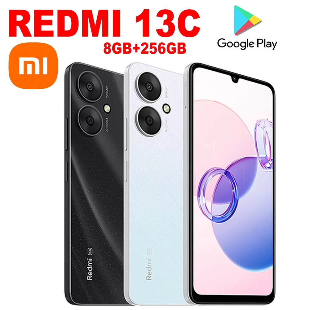 XIAOMI REDMI 13C fashion smartphone 8GB+256GB/5000mah battery capacity/side fingerprint/facial recognition/GPS/NFC - Imagen 1