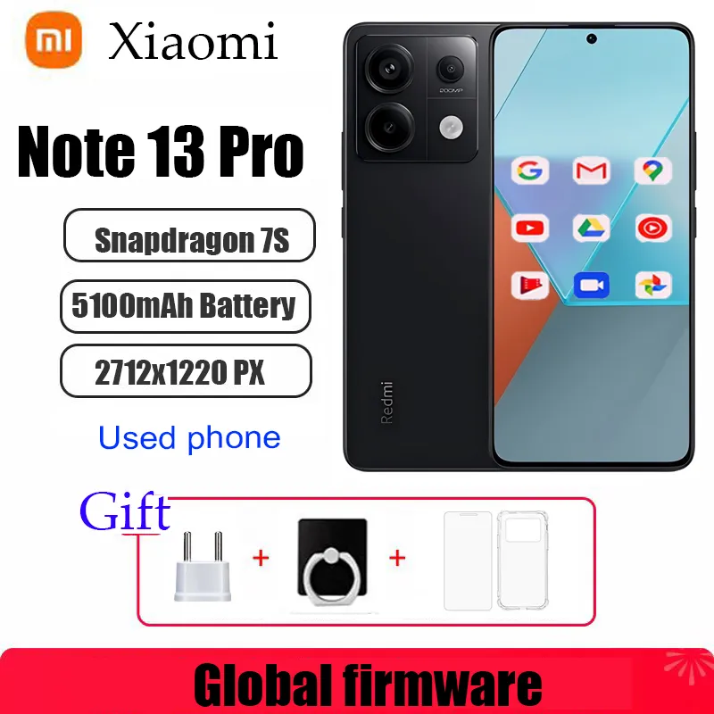 Xiaomi Redmi Note 13 Pro 5G Global firmware  200MP OIS Camera 120Hz 1.5K Snapdragon 7S Gen 2 67W Fast Charging used phone - Imagen 1