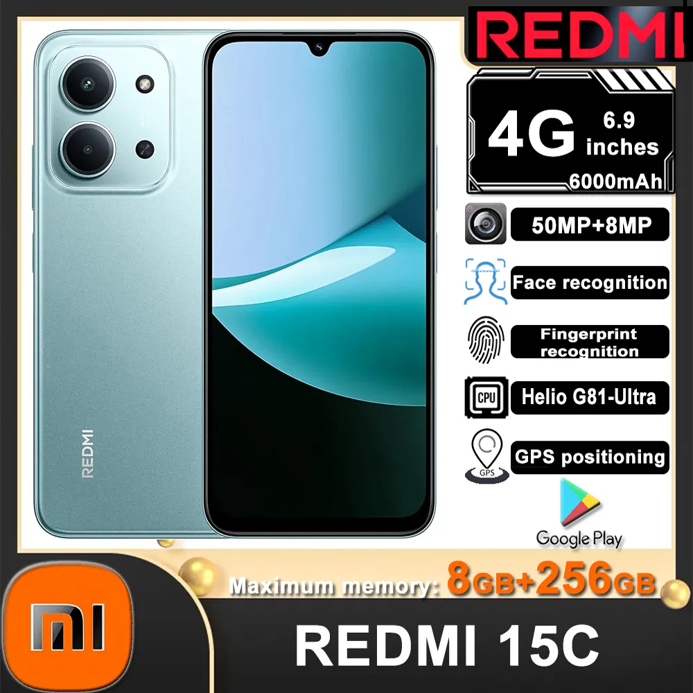 original Xiaomi Redmi 15c fashion smartphone global edition Mediatek Helio G81-Ultra120hz 6.9" point 33w fast charging - Imagen 1