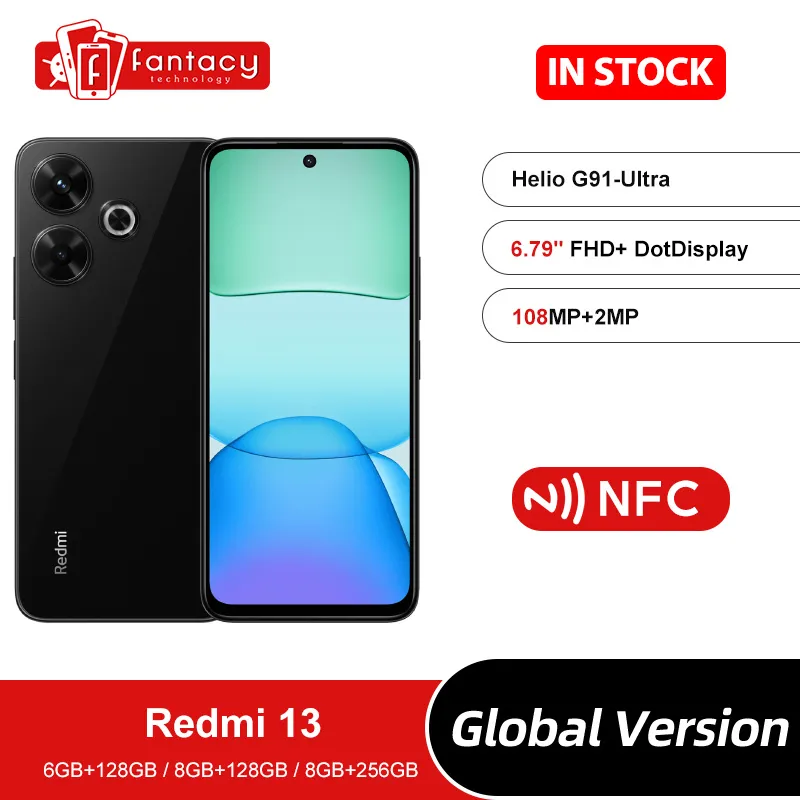 Global Version Xiaomi Redmi 13 Smartphone 108MP super clear camera MediaTek Helio G91 Ultra 33W fast charging 5030mAh battery - Imagen 1