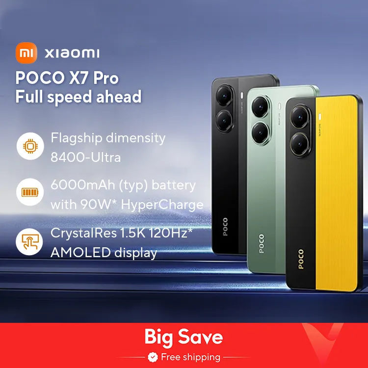 【World Premiere】POCO X7 Pro Smartphone Dimensity 8400-Ultra 6000mAh  50MP camera with OIS 120Hz NFC 5G - Imagen 1