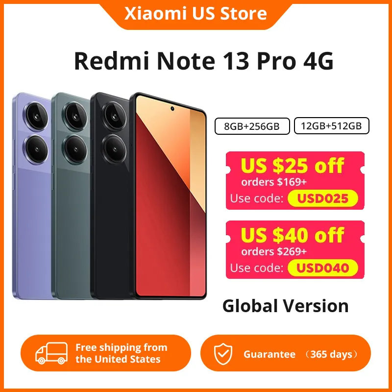 Xiaomi Redmi Note 13 Pro 4G Smartphone MTK Helio G99-Ultra 6.67" AMOLED display 67W Turbo Charge with 5000mAh - Imagen 1