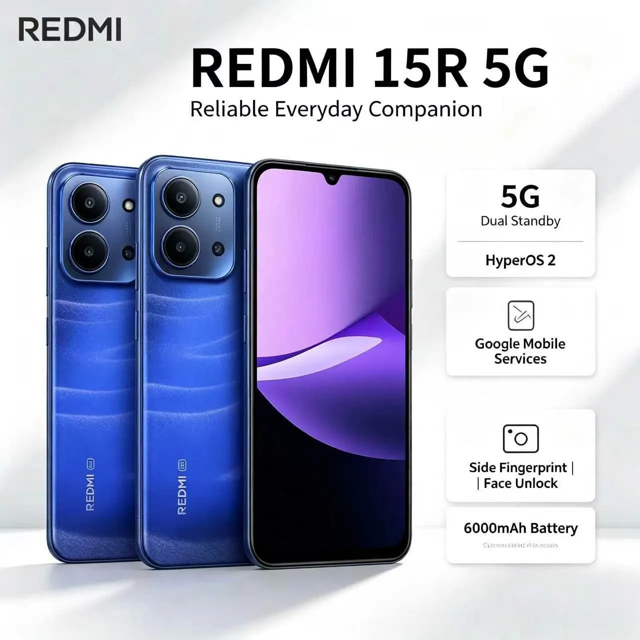 2026 new Xiaomi Redmi 15R 5G Global Version 8GB RAM 256GB ROM Factory Unlocked Dual SIM Smartphone Brand New - Imagen 3