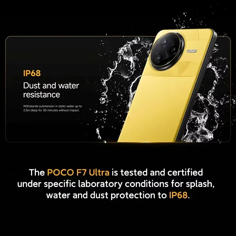 Global Version POCO F7 Ultra 5G Smartphone Snapdragon 8 Elite 6.67" 2K 120Hz AMOLED Display 5300mAh NFC IP68 No Charge Version - Imagen 6