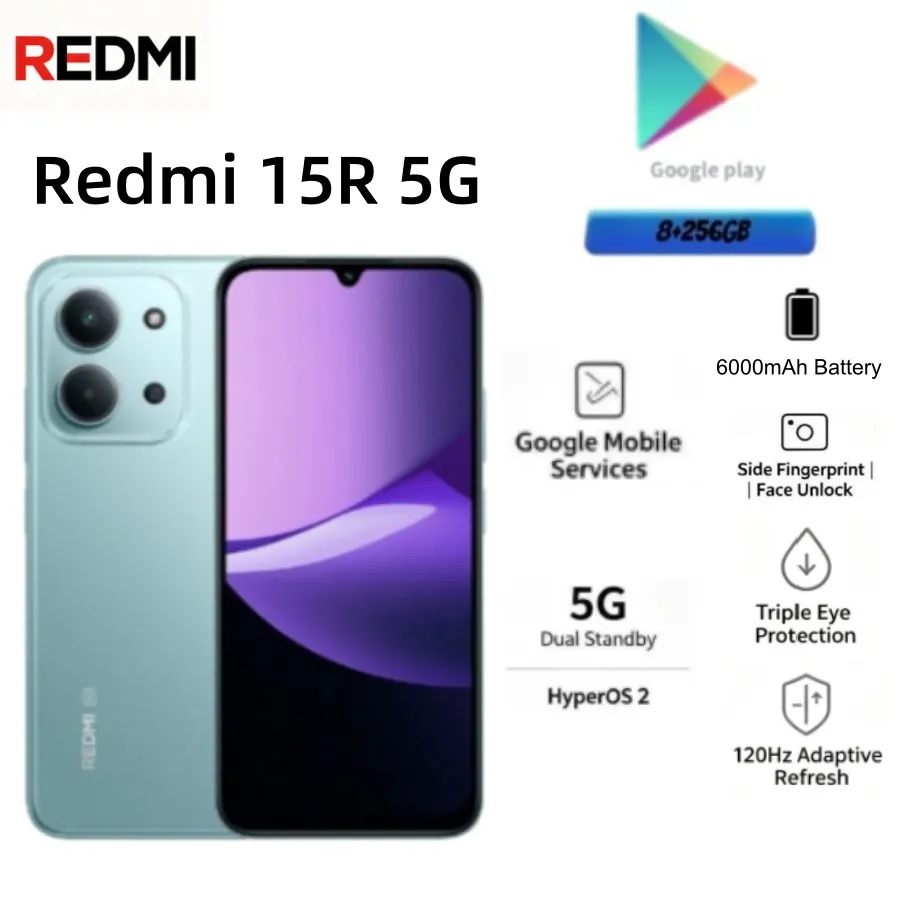 Xiaomi Redmi 15R 5G 8GB 256GB Global Version Unlocked Mobile Phone Dual SIM Long Battery Brand New - Imagen 4