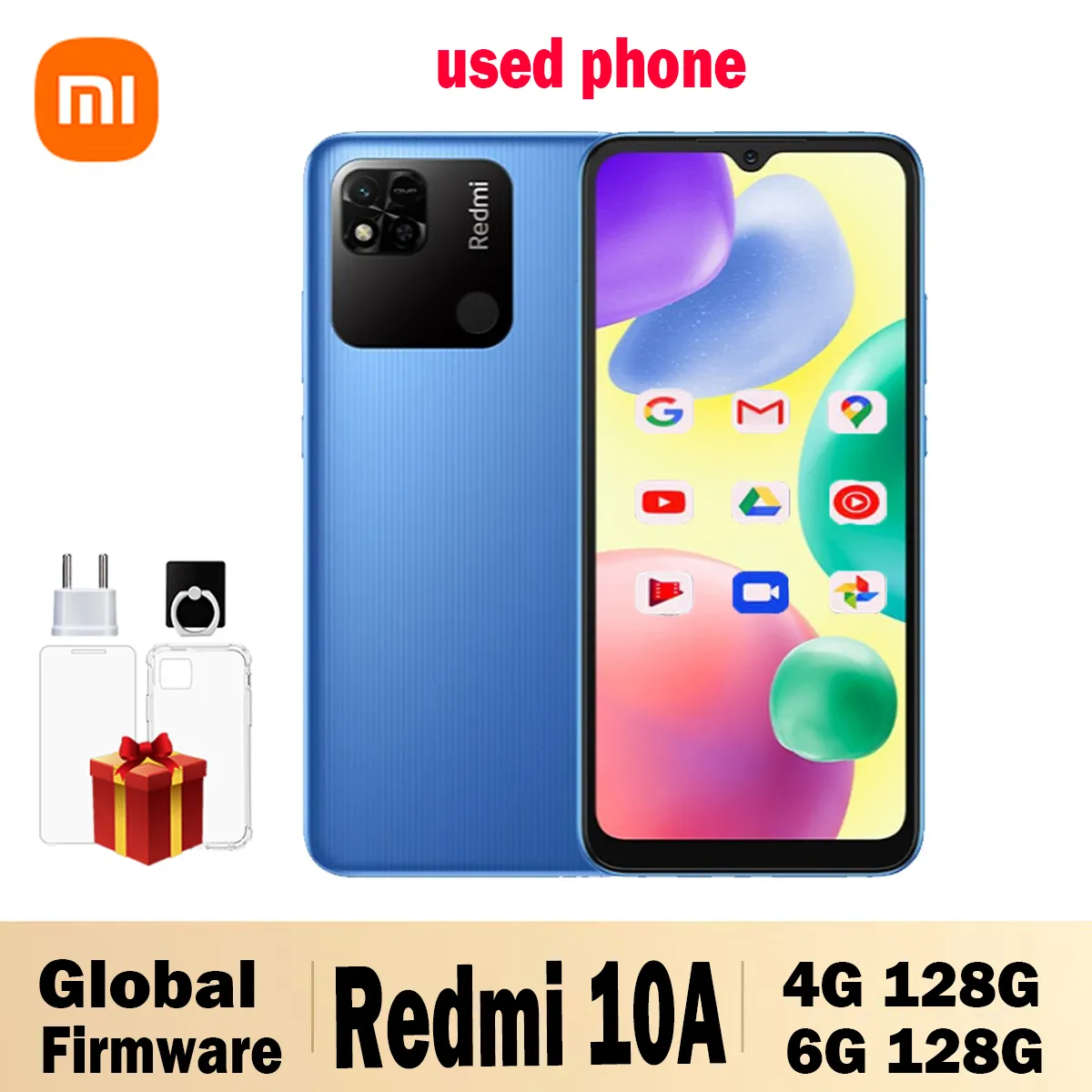 5000mAh Original Xiaomi Redmi 10A Smartphone 6.53' HD Display Helio G25 Octa Core 13MP Fingerprint  4G Used phone - Imagen 1