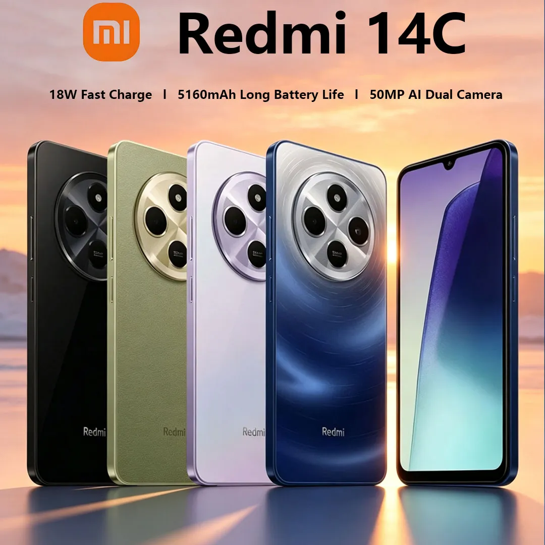 Xiaomi Redmi 14C 4G Mobile Phone Global Version 50MP Camera 5160mAh Battery 18W Fast Charge 6.88" Display Dual-SIM Smartphone - Imagen 1