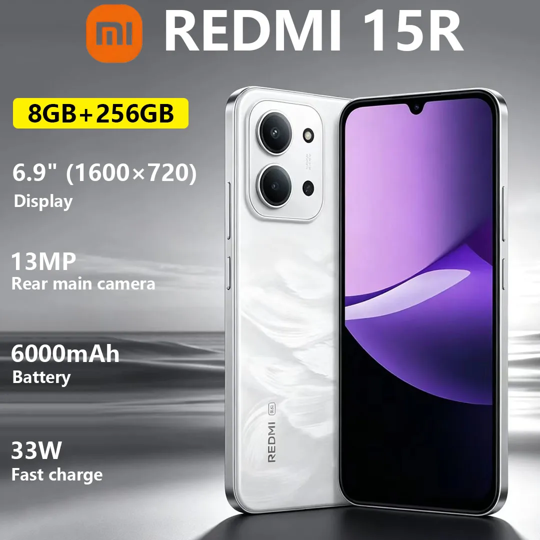 New Xiaomi Redmi 15R 13MP Main Camera Smartphone 120Hz High Refresh Screen 6000mAh Battery Dual-SIM Affordable Backup Phone - Imagen 1