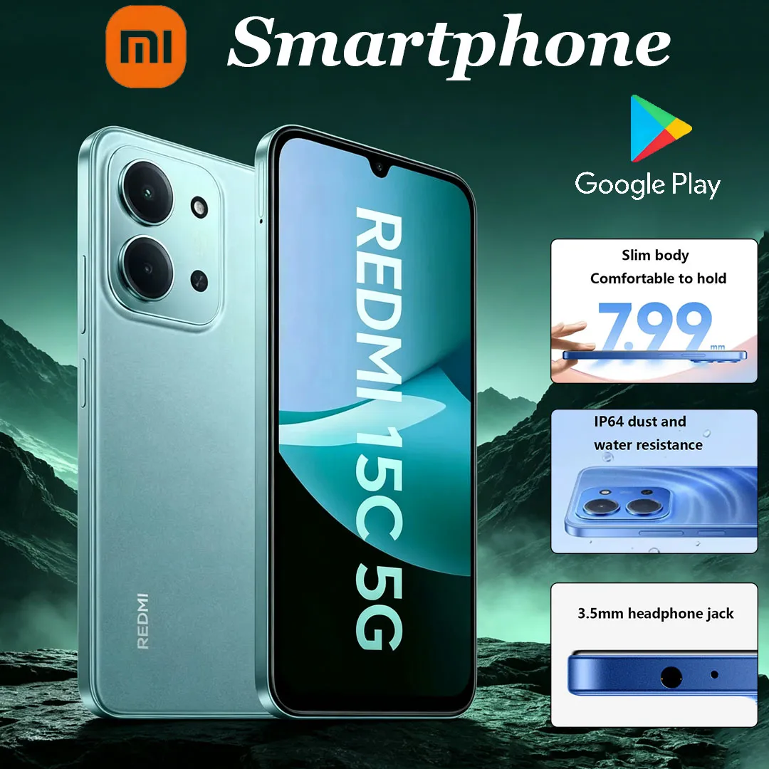 New Xiaomi Redmi 15C 5G Dual-SIM Mobile Phone 6000mAh Large Battery High Refresh Rate Screen Gaming Performance Smartphone - Imagen 1