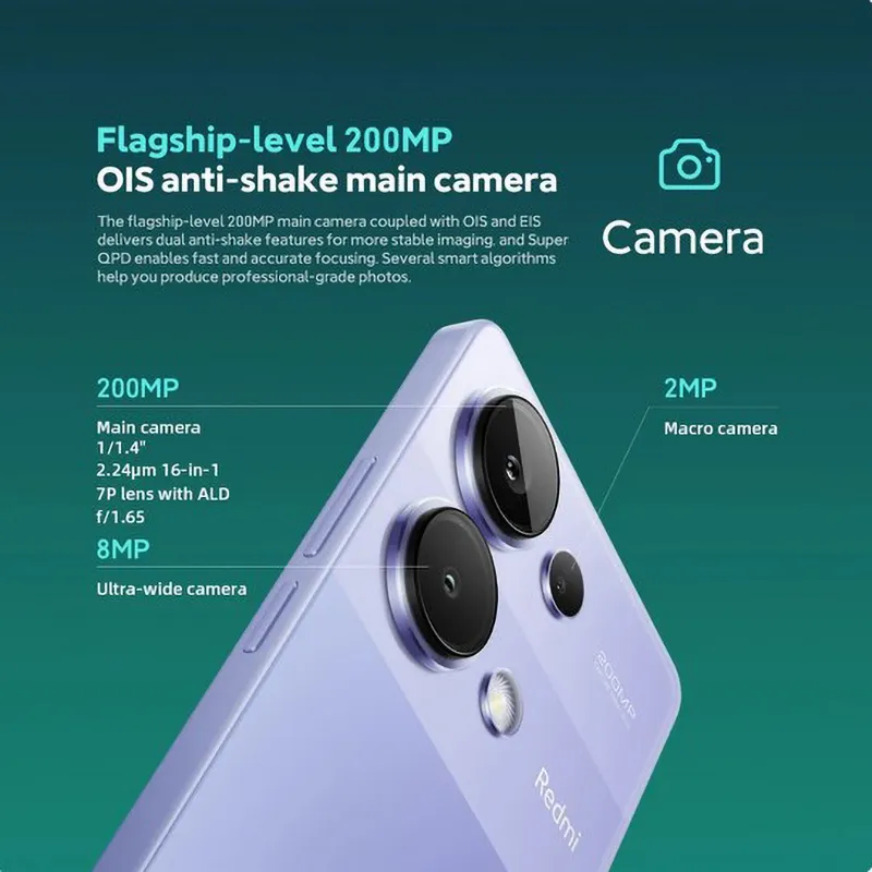 Xiaomi Redmi Note 13 Pro 4G Global Version Helio G99 Ultra 120Hz AMOLED 200MP OIS Camera 67W NFC - Imagen 3