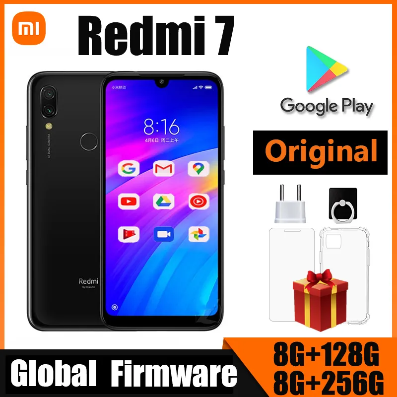 Xiaomi Redmi 7 Cellphone with Phone Case, Dual SIM Solt Cellphone Android Cell Phone Dual Camera  used phone - Imagen 1