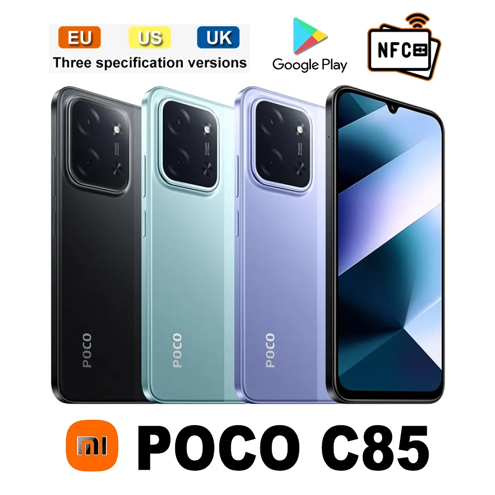 POCO C85 Xiaomi original smart phone 8+256GB large storage space 6000mAh long standby all support 1080p@30fps HD recording - Imagen 1