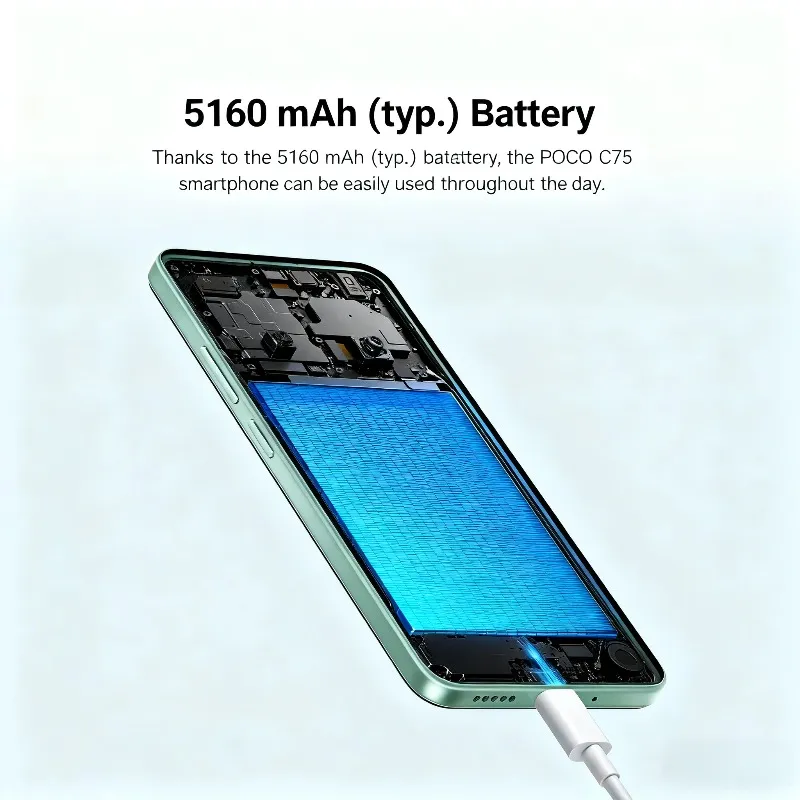 Xiaomi POCO C75 Smartphone 6.71 "Large Display 5000mAh Long Battery Life 18W Charging Mobile Phones Smartphone - Imagen 6