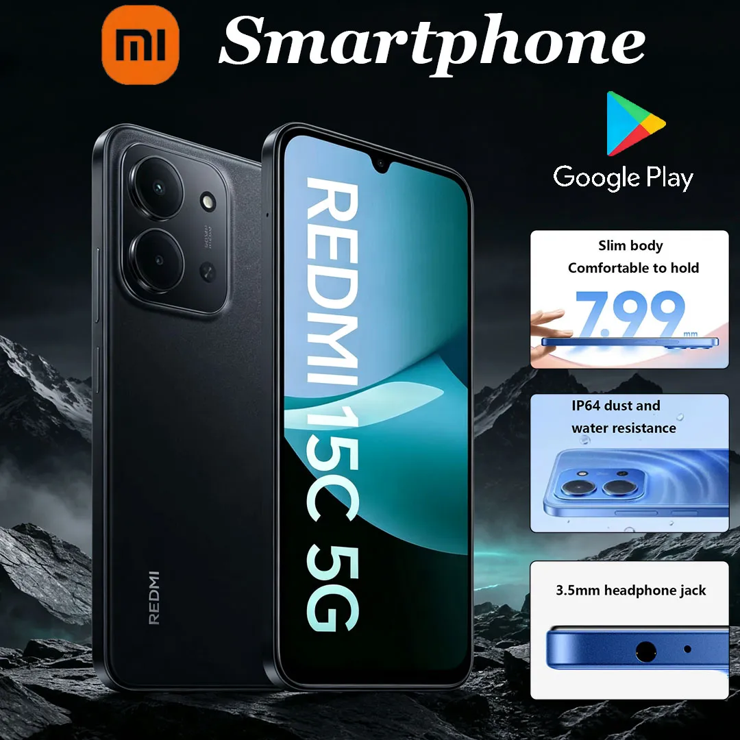 New Xiaomi Redmi 15C 5G Dual-SIM AI Smartphone Eye-protecting Screen 6000mAh Battery Gaming Performance Android Mobile Phone - Imagen 1