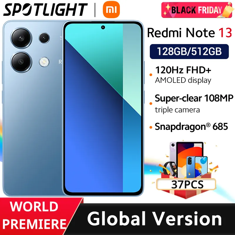 Global Version Xiaomi Redmi Note 13 Smartphone Snapdragon® 685 108MP camera  33W charging 120Hz AMOLED display - Imagen 1