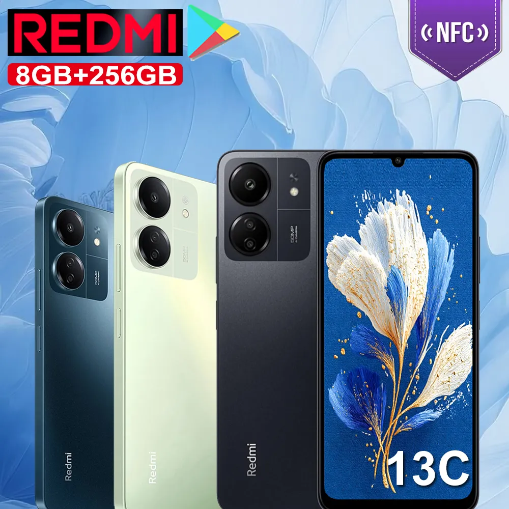 XIAOMI Redmi 13C smart phone 4G network 6.74inches/8GB+256GB memory/MIUI system 3.5mm headphone plug 5000mAh battery/support NFC - Imagen 1