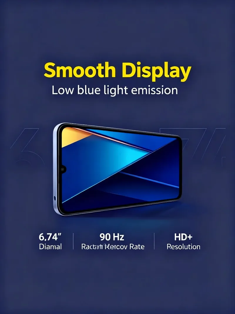 Xiaomi POCO C65 8GB+256GB Mobile Phone 90Hz Smooth Display 50MP Ultra-Clear Camera 5000mAh Battery NFC Dual SIM Mobile Phones - Imagen 3