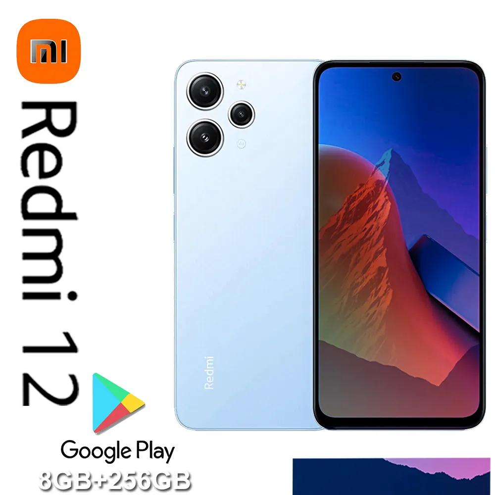XIAOMI/REDMI 12 4G original smart fashion mobile phone Mediatek Helio G88c processor 8GB+256GBn memory 5000mAh typical battery - Imagen 1