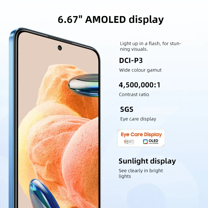 Xiaomi Redmi Note 12 Pro 4G Smartphone Global Version 8GB 256GB 6.67" 120Hz AMOLED Display 108MP Camera 67W Turbo Charging - Imagen 3