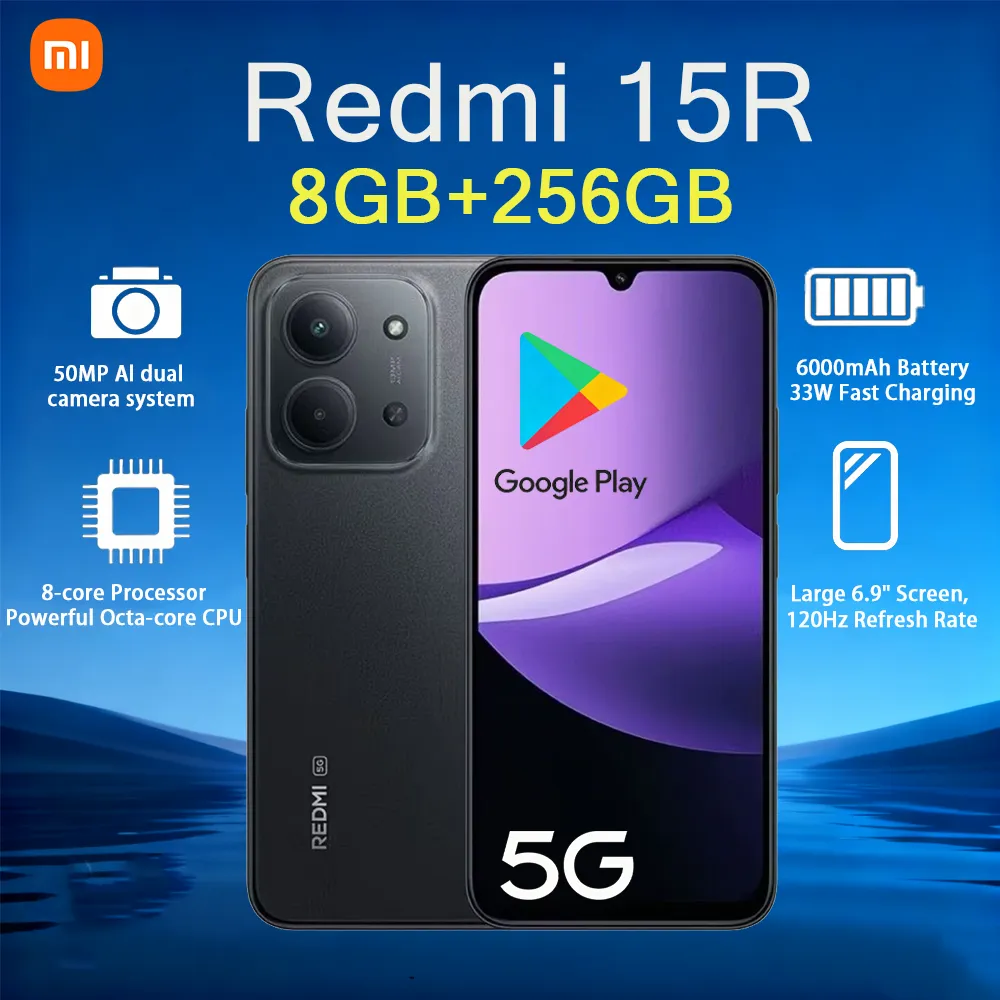 Xiaomi Redmi 15R Unlocked Android 5G Phone | 6.9 Inch 120Hz LCD, 13MP Cam, 6000mAh Battery, 33W Fast Charging, Dual SIM Dual - Imagen 2