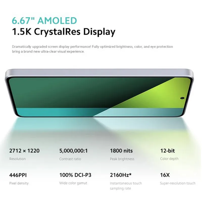 Global firmware Xiaomi Redmi Note 13 Pro 5G Smartphone 200MP OIS Camera Snapdragon 7s Gen 2 6.67" AMOLED used phone - Imagen 3