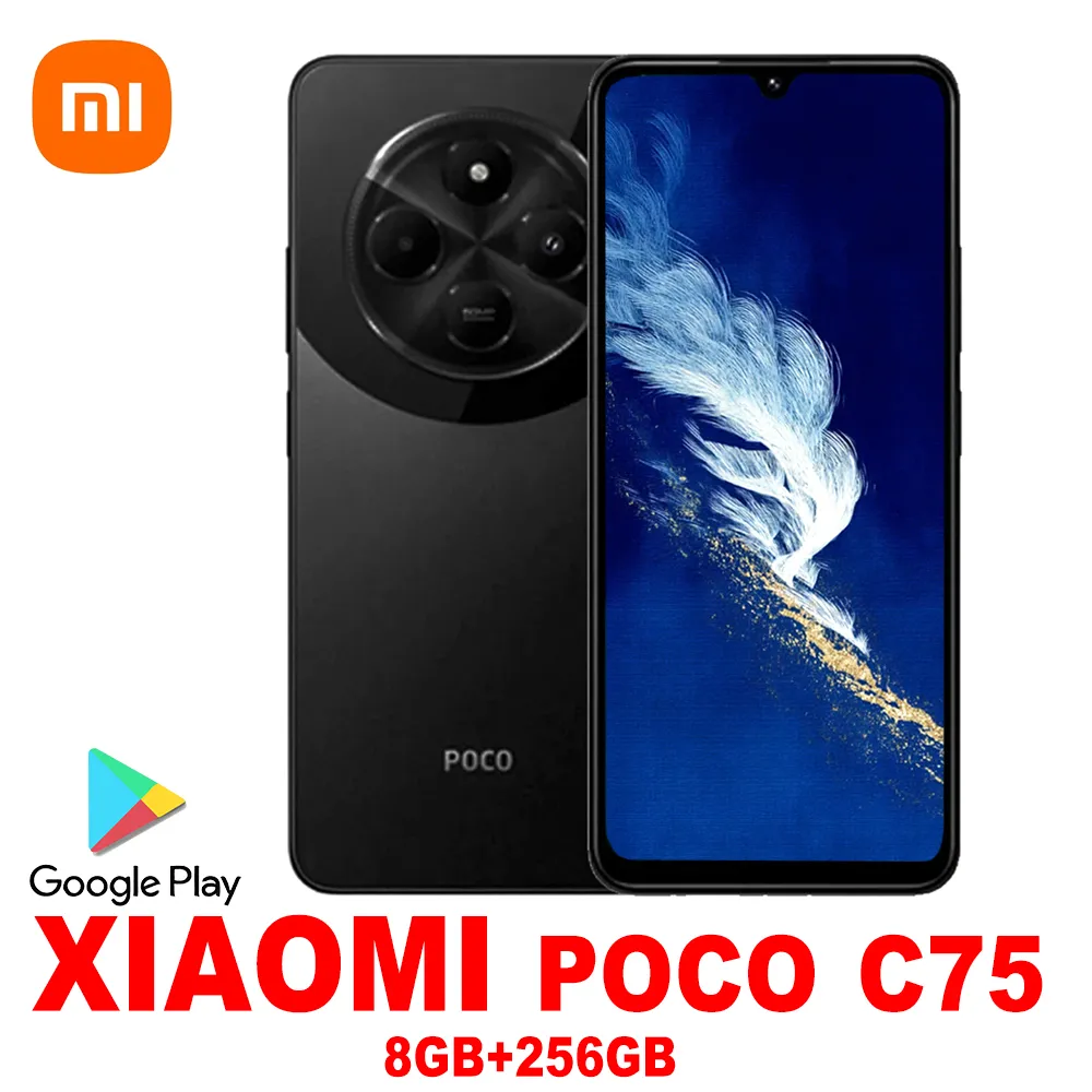 XIAOMI POCO C75 fashion smart phone 8GB+256GB ram and storage/5000mah battery capacity/side fingerprint/facial recognition/GPS - Imagen 4