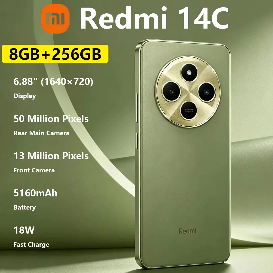 Xiaomi Redmi 14C Smartphone 120Hz High-refresh Screen 5160mAh Long-lasting Battery Dual-SIM Senior Citizen and Backup Phone - Imagen 1