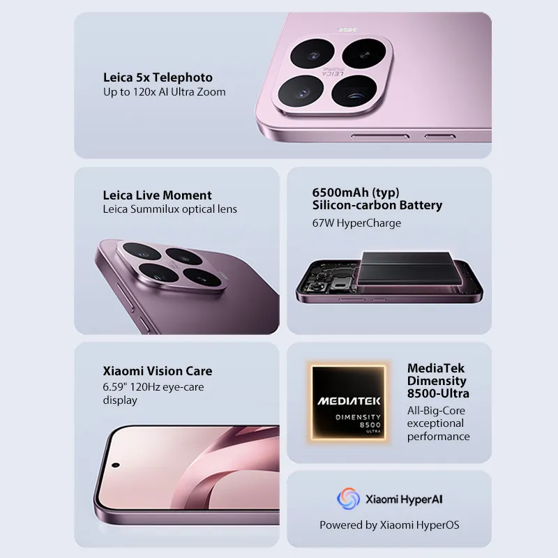 Global Version Xiaomi 17T MTK Dimensity 8500-Ultra 50MP Leica Camera 120Hz eye-care AMOLED display Smartphone - Imagen 3