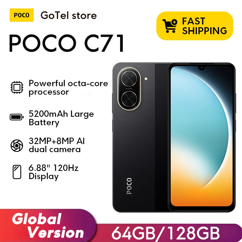 Xiaomi POCO C71 4GB RAM 128GB ROM 6,67 15W 32MP 5200 mAh Battery Global version 15W Smartphone - Imagen 1