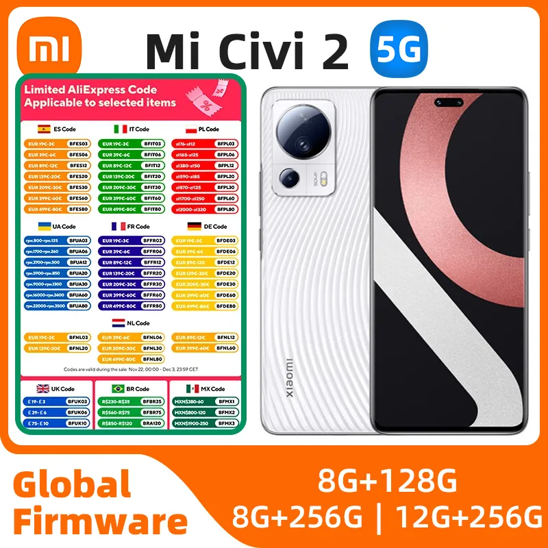 Xiaomi CIVI 2 Android 5G Unlocked 6.55 inch 8GB RAM 256GB ROM All Colours in Good Condition Original used phone - Imagen 1