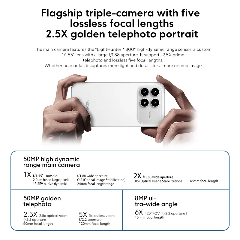 Xiaomi Redmi  K90 5G CN Version Snapdragon 8 Elite 7100mAh 100W Fast Charging 50MP main camera - Imagen 3