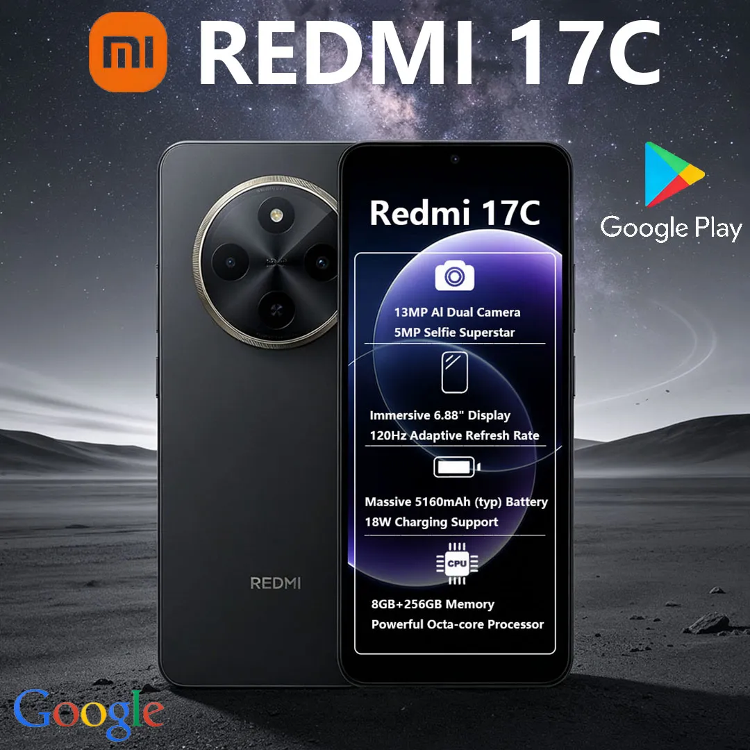 New Xiaomi Redmi 17C 5G Dual-SIM Unlocked Phone 8+256GB Memory 120Hz High Brush Large Battery Android Smartphone for Daily Use - Imagen 1