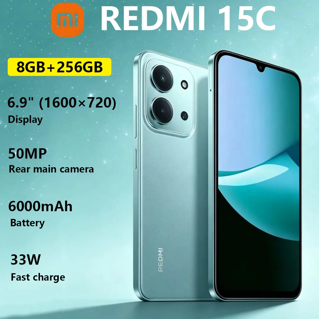 New Xiaomi Redmi 15C Smartphone 120Hz High-refresh Screen 6000mAh Long-lasting Battery Dual-SIM Affordable Backup Phone - Imagen 1