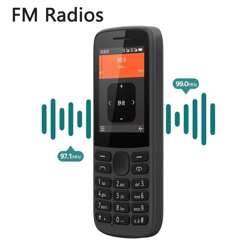 Finland made Unlocked  215 4G Dual SIM Feature Phone 2.4" 1150mAh Long Standby FM Radio Bluetooth 5.0 Multilingual used Phone - Imagen 3