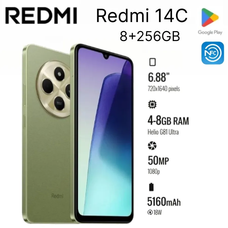 Brand new 2026 Xiaomi Redmi14c8+256gb smartphone: 120hz refresh rate and 50 million pixels +13 million pixels dual camera settin - Imagen 3