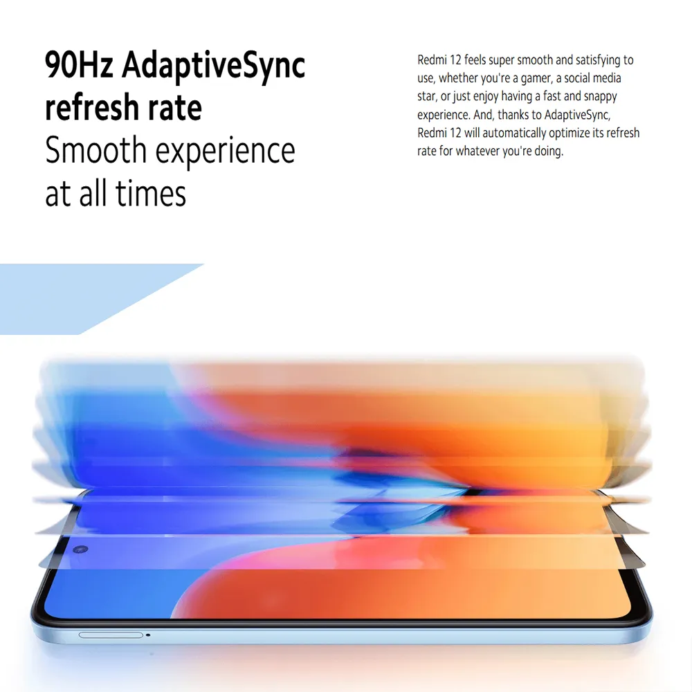 XIAOMI smartphone REDMI 12 fashion mobile phone 8GB+256GBn memory 5000mAh battery MEDIATEK Helio G88c/2460×1080 pixels - Imagen 3