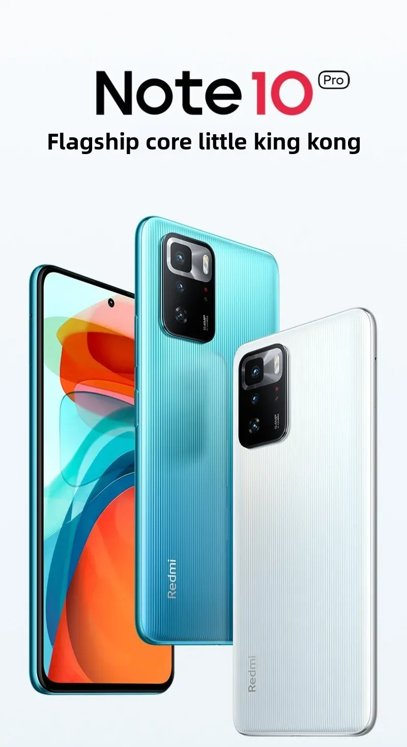 Redmi Note 10 Pro 5G Dimensity 1100 120Hz Refresh Rate 67W Charging 6.6" FHD+ Display Xiaomi Mobile Phones Smartphone - Imagen 2