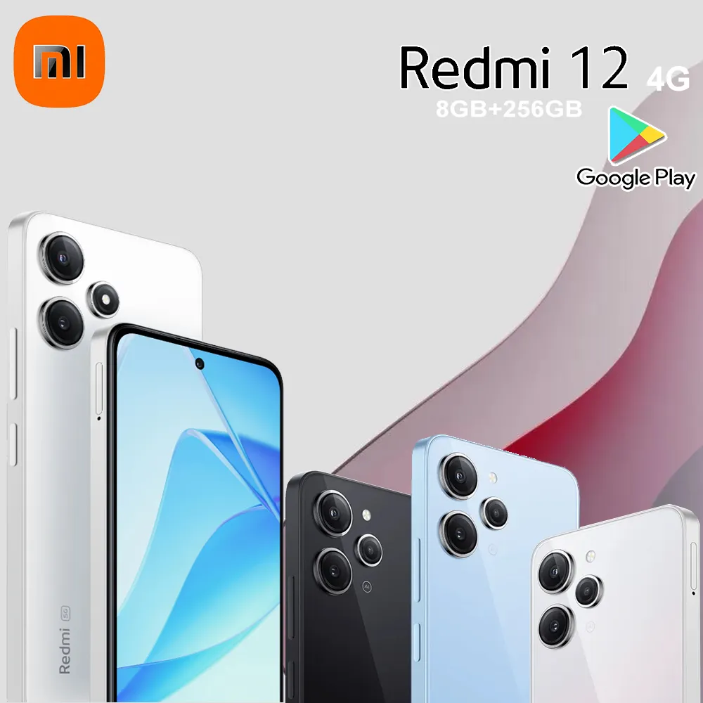 XIAOMI 2460×1080 pixel smart HD mobile phone fashion thin and thin REDMI 12 mobile phone 8GB+256GBn memory 5000mAh battery capac - Imagen 1