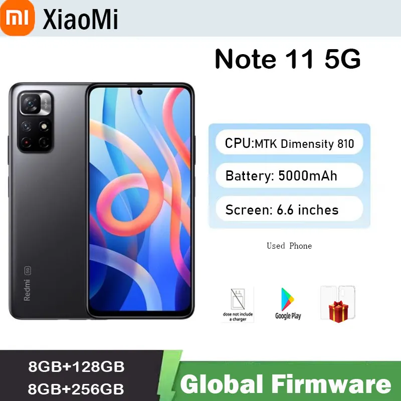 Xiaomi Redmi Note 11 5G smartphone Networks 5000 mAh 6.6inches Dimensity 810 Android 11 used phone - Imagen 1