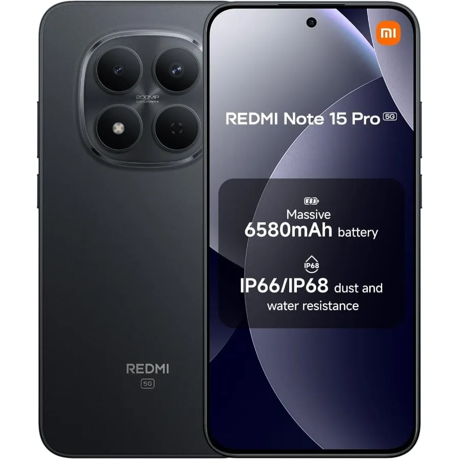 Redmi Note 15 Pro 5G Ai Compatible with Tmobile Mint Tello and Global (512GB + 8GB) NFC 6.83" 120Hz 200MP Pro AI Camera Model 2 - Imagen 1