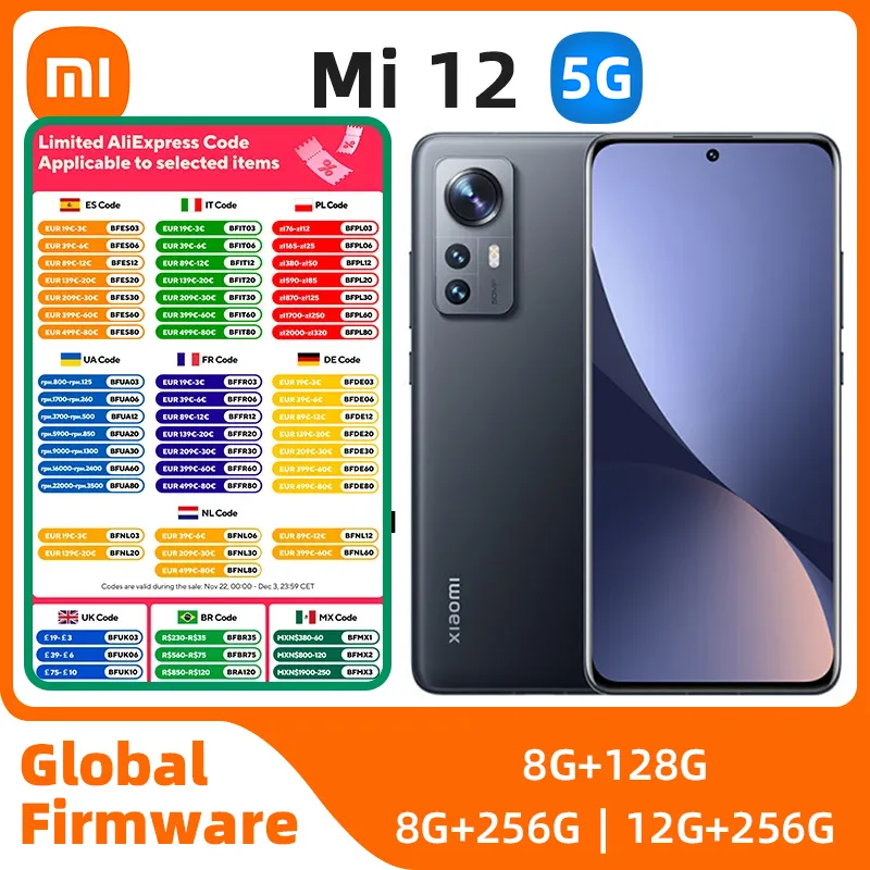 Xiaomi Mi 12 Android 5G Unlocked 6.28 inch 12GB RAM 256GB ROM All Colours in Good Condition Original used phone - Imagen 1