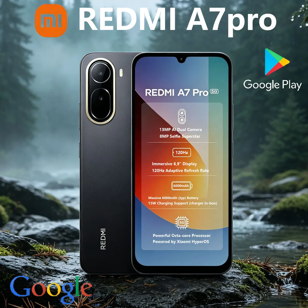 Xiaomi Redmi A7pro New 5G Dual-SIM Smartphone 6.9 inches 120Hz Eye-friendly Screen 6000mAh Battery Gaming Android Mobile Phone - Imagen 1