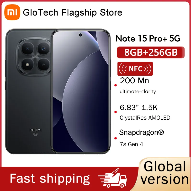 Xiaomi Redmi Note 15 Pro+ 5G Global Version Snapdragon® 7s Gen 4 NFC 6.83" CrystalRes AMOLED display 6500mAh - Imagen 1