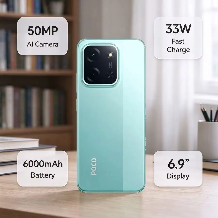 2026 New POCO C85 Global Version Mobile Phone 6.9" 120Hz 6000mAh Long Battery 33W Charge 50MP Cam Helio G81-Ultra - Imagen 3