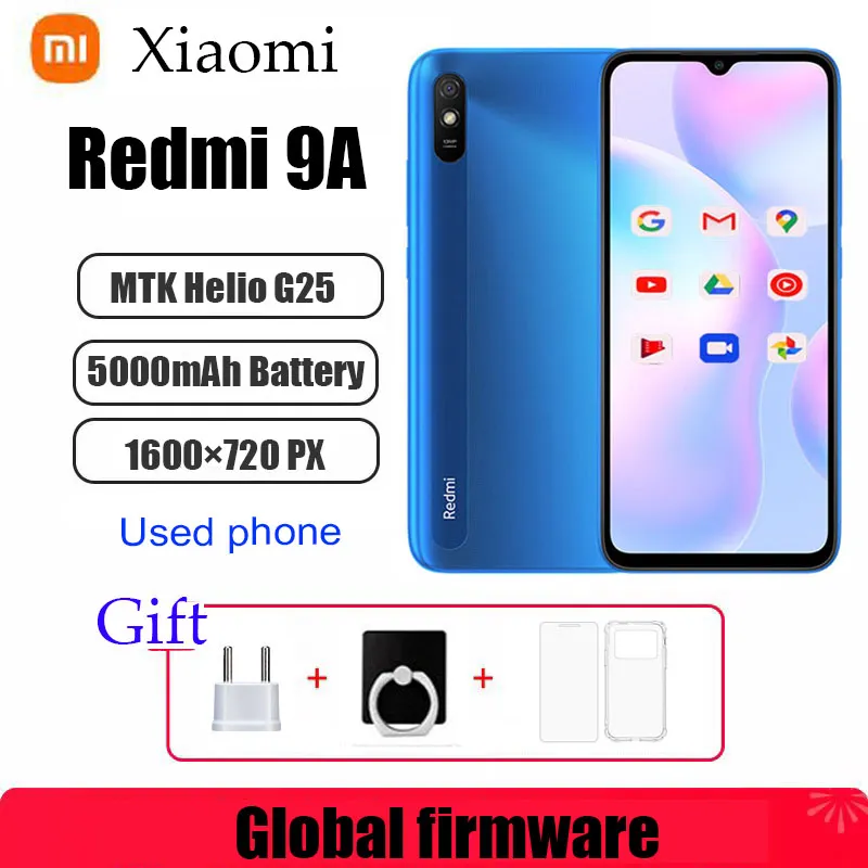 Xiaomi Redmi 9A Smartphone 4G celular android  4GB 64GB 5000mAh 13MP MTK Helio G25 smartphone  used phone - Imagen 1