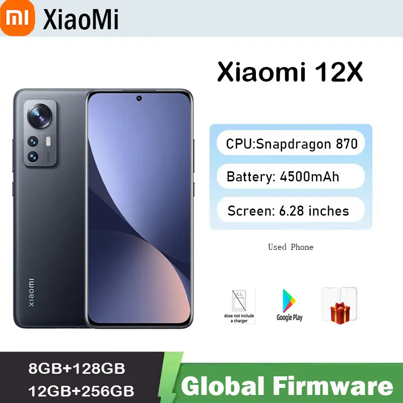 Xiaomi Mi 12x smartphone Android 5G  6.28 inch 2400x1080 Global firmware12GB RAM 256GB ROM  Original used phone - Imagen 1