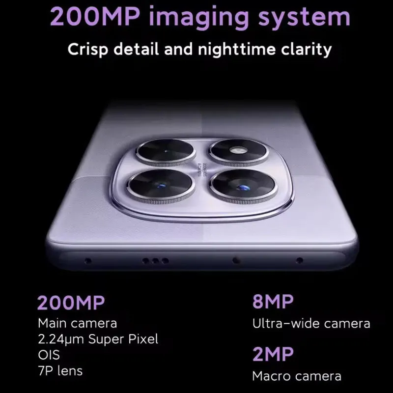 【Brand+】Xiaomi Redmi Note 14 Pro 5G Smartphone MediaTek Dimensity 7300-Ultra 200MP AI camera NFC 6.67"AMOLED display IP68 - Imagen 3